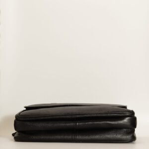 Ma Fierté Premium Leather Office Laptop Bag - Black - Image 4