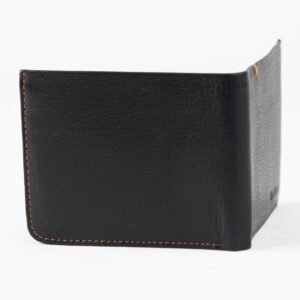 Ma Fierté Classic Bi-Fold Wallet – Black with Tan Interior Contrast - Image 3