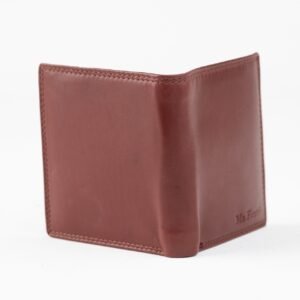 Ma Fierté Classic Brown Genuine Leather Trifold Wallet with RFID Protection - Image 5
