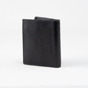 Ma Fierte Vertical Fold Black Leather Wallet with Multi-Slot Design - Image 4
