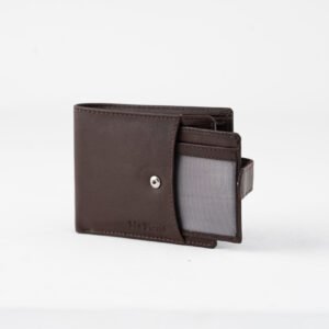 Ma Fierté Premium Brown Leather Wallet with Detachable Card Holder - Image 3