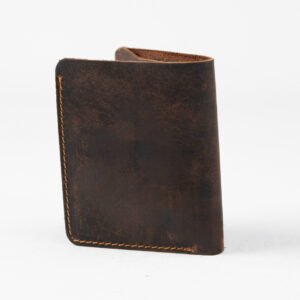 Rustic Hunter Wallet – Distressed Brown Vertical Slim Edition - Image 3