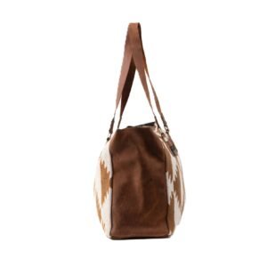 Ma Fierté Handwoven Leather & Cotton Artisan Duffel Bag |Tote Bag - Image 3