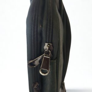 Executive Tech Tote - Classic Textured Leather Handbag in Green - Image 3