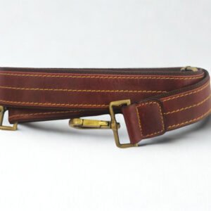 Ma Fierté – Vintage Brown Leather Laptop Bag - Image 3