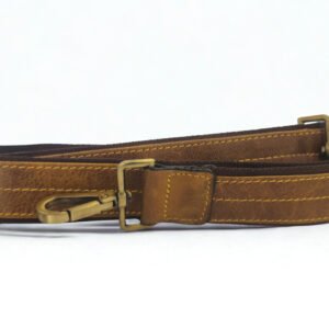 Ma Fierté – Vintage Tan Leather Laptop Bag - Image 3