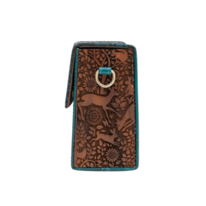 Ma Fierté Enchanted Forest Teak Wood and Leather Crossbody Bag - Image 4