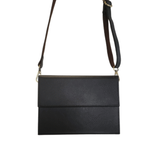 Noir Orchard Carved Wood and Nappa Leather Crossbody Bag - Image 4