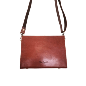 Heritage Floral Carved Wood and Leather Crossbody Bag - Image 3