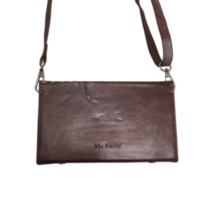 Ma Fierté Heritage Trellis Carved Leather Compact Crossbody Bag - Image 4