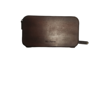 Ma Fierté Geometric Bloom Teak Wood Hand Clutch - Image 3