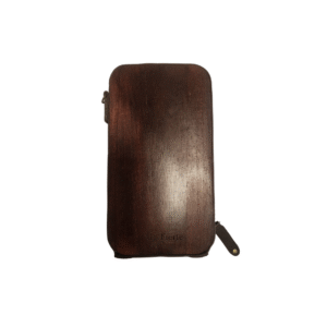 Ma Fierté Vertical Golden Laser Floral Teak Wood Hand Clutch - Image 3