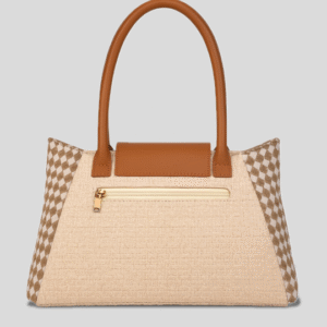 Ma Fierté Handwoven Cotton Boho Tote Bag – Tan Edition - Image 4