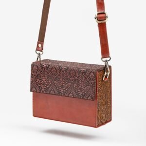 Ma Fierté Teak Luxe Handcrafted Crossbody Clutch Bag for Women – Brown Edition - Image 5