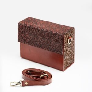 Ma Fierté Teak Luxe Handcrafted Crossbody Clutch Bag for Women – Brown Edition - Image 4