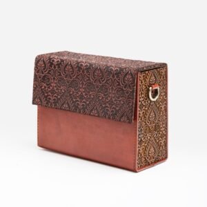 Ma Fierté Teak Luxe Handcrafted Crossbody Clutch Bag for Women – Brown Edition - Image 3