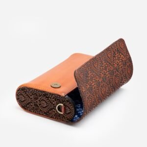 Ma Fierté Teak Luxe Handcrafted Cylindrical Crossbody Bag for Women - Image 4