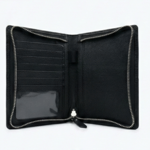 Ma Fierté Cowhide Leather Passport Cover – Zip-Around Travel Wallet - Image 3